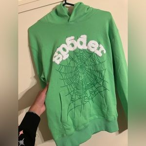 spiderworldwide young thug hoodie hide green size small worn